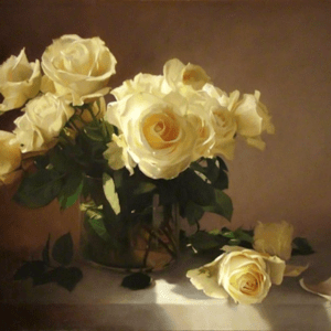 Roses jaunes 60x80 cm