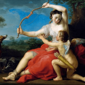 Psyché et cupidon de Daniel Trammer 100x70 cm
