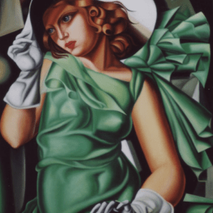 Femmes en robe verte 80x100 Cm
