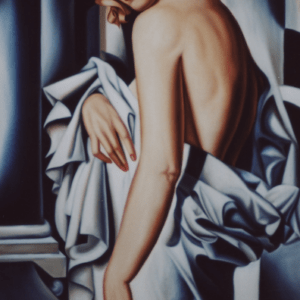 Femmes en robe grise 80x100 Cm