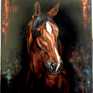 Tête de cheval 65x75 cm