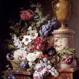 Panier de fleurs 65x50 cm